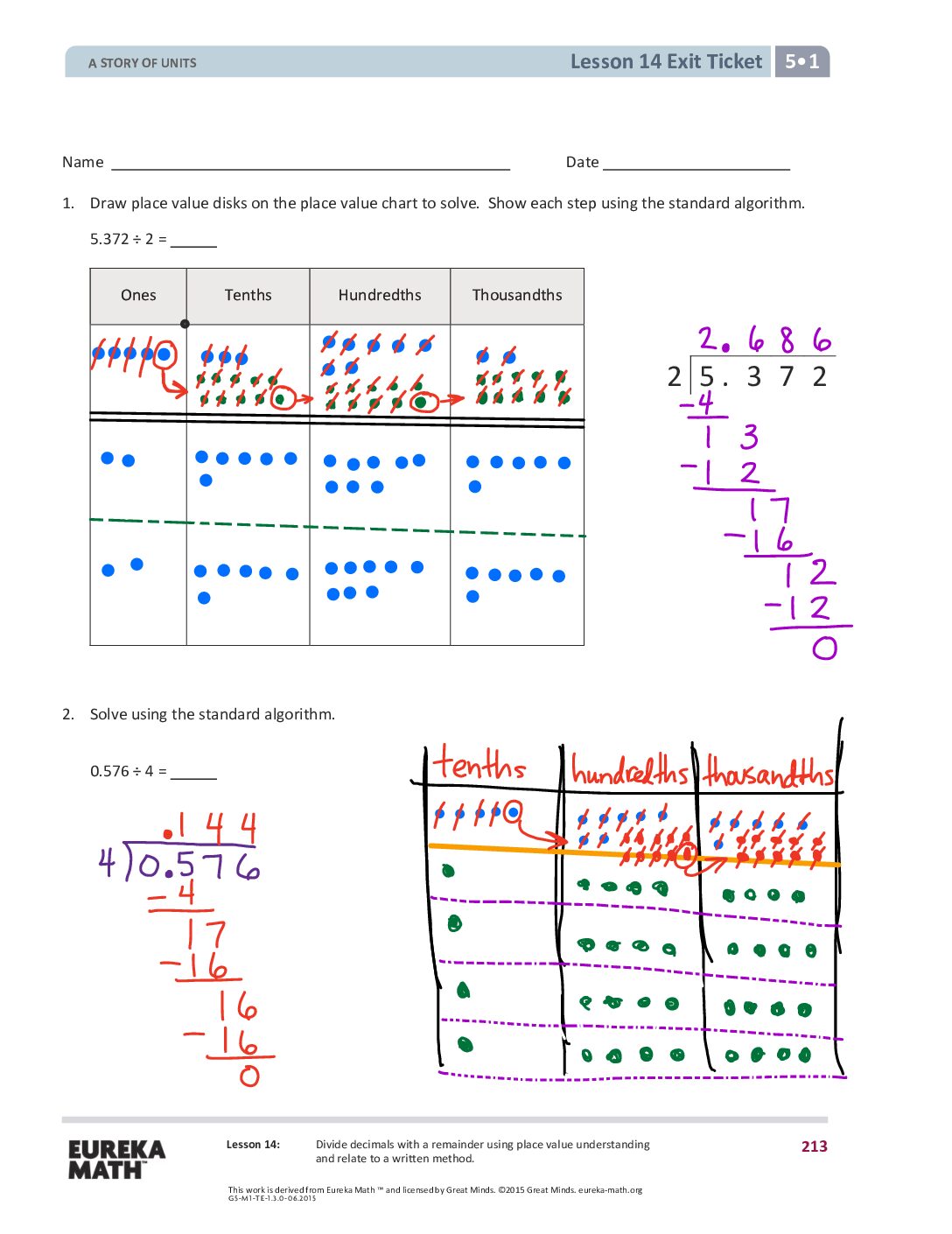 14 G5 M1 Exit Tickets Solutıons