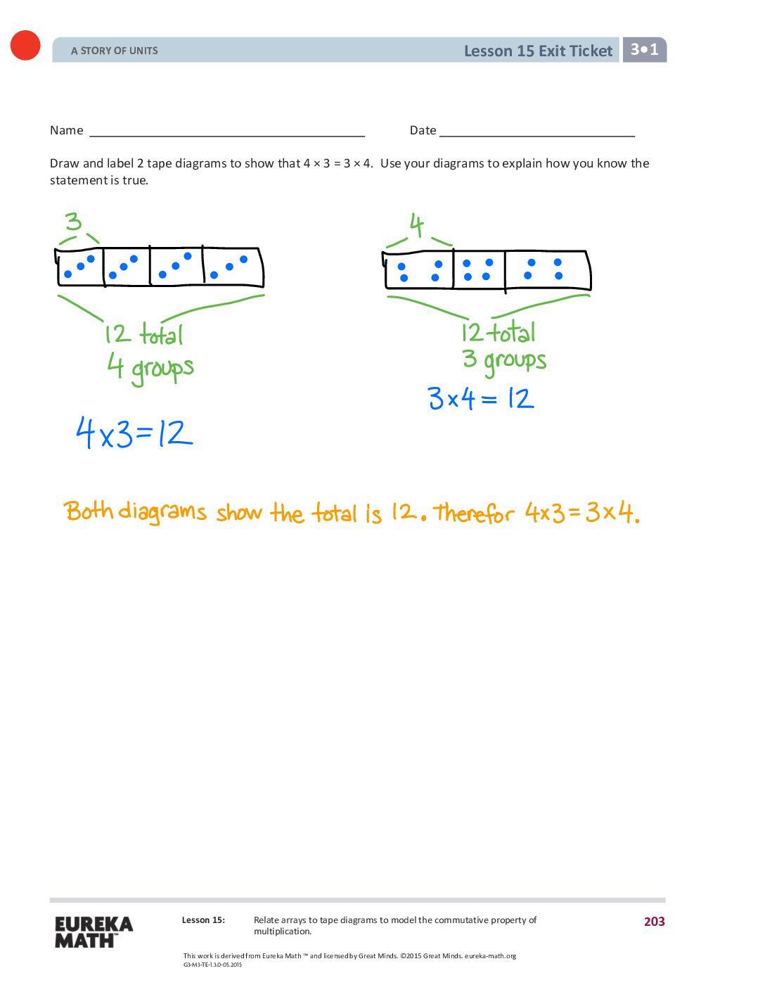 15 G3 M1 Exit Tickets Solutıons