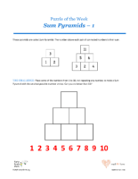 16 4 Spades Sum Pyramids 1-Puzzles