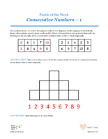 21 6 Clubs Consecutive Numbers 1-Puzzles