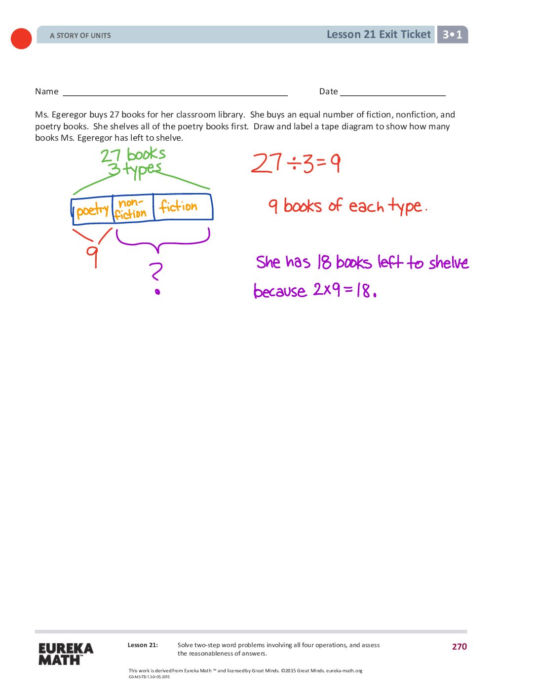 21 G3 M1 Exit Tickets Solutıons