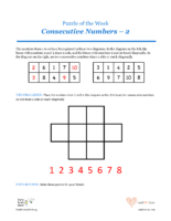 25 7 Clubs Consecutive Numbers 2-Puzzles