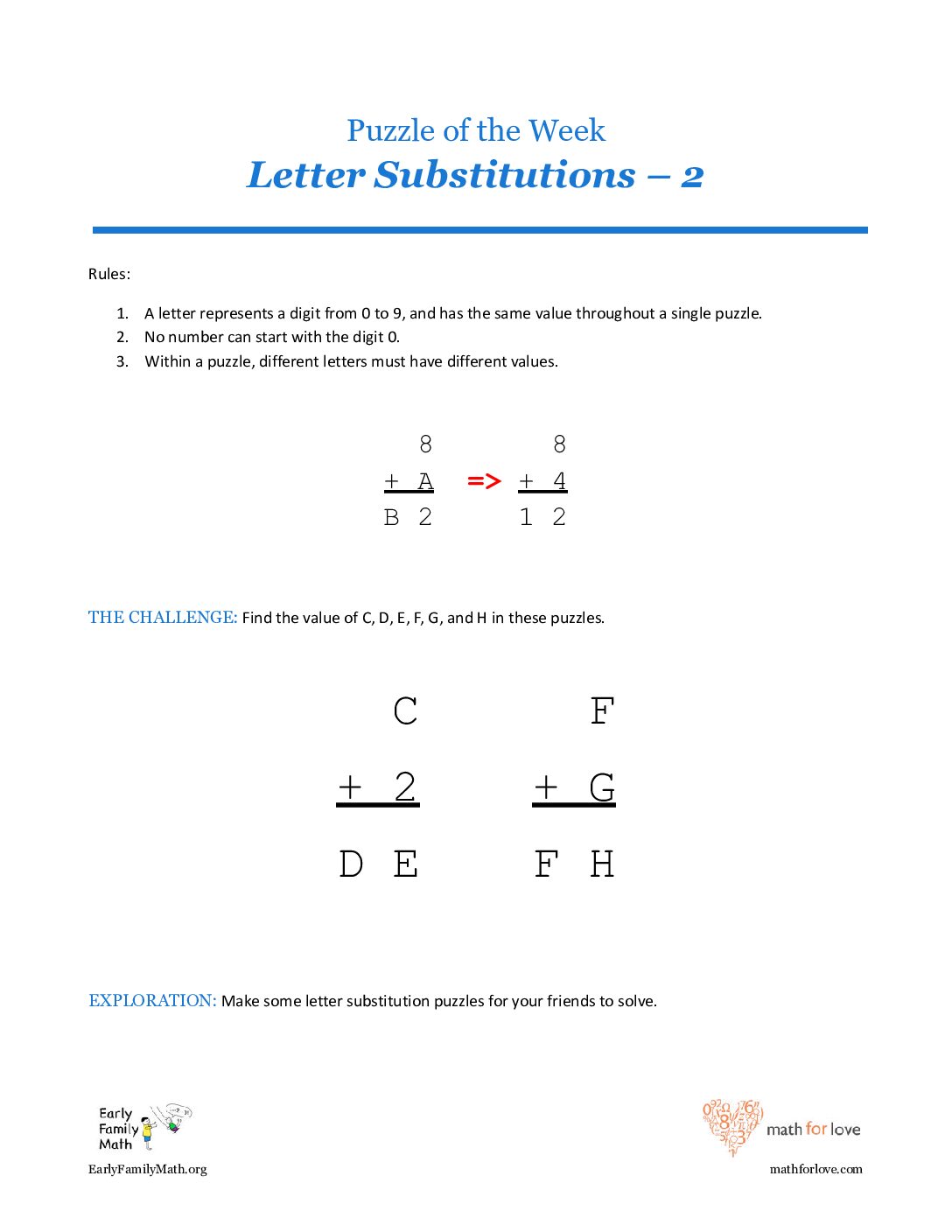 39 10 Hearts Letter Substitutions 2-Puzzles
