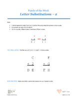 39 10 Hearts Letter Substitutions 2-Puzzles