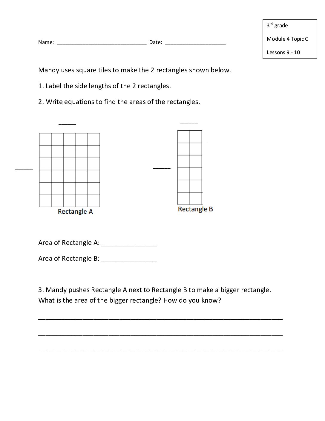3Rd Grade Module 4 Topic C Assessment