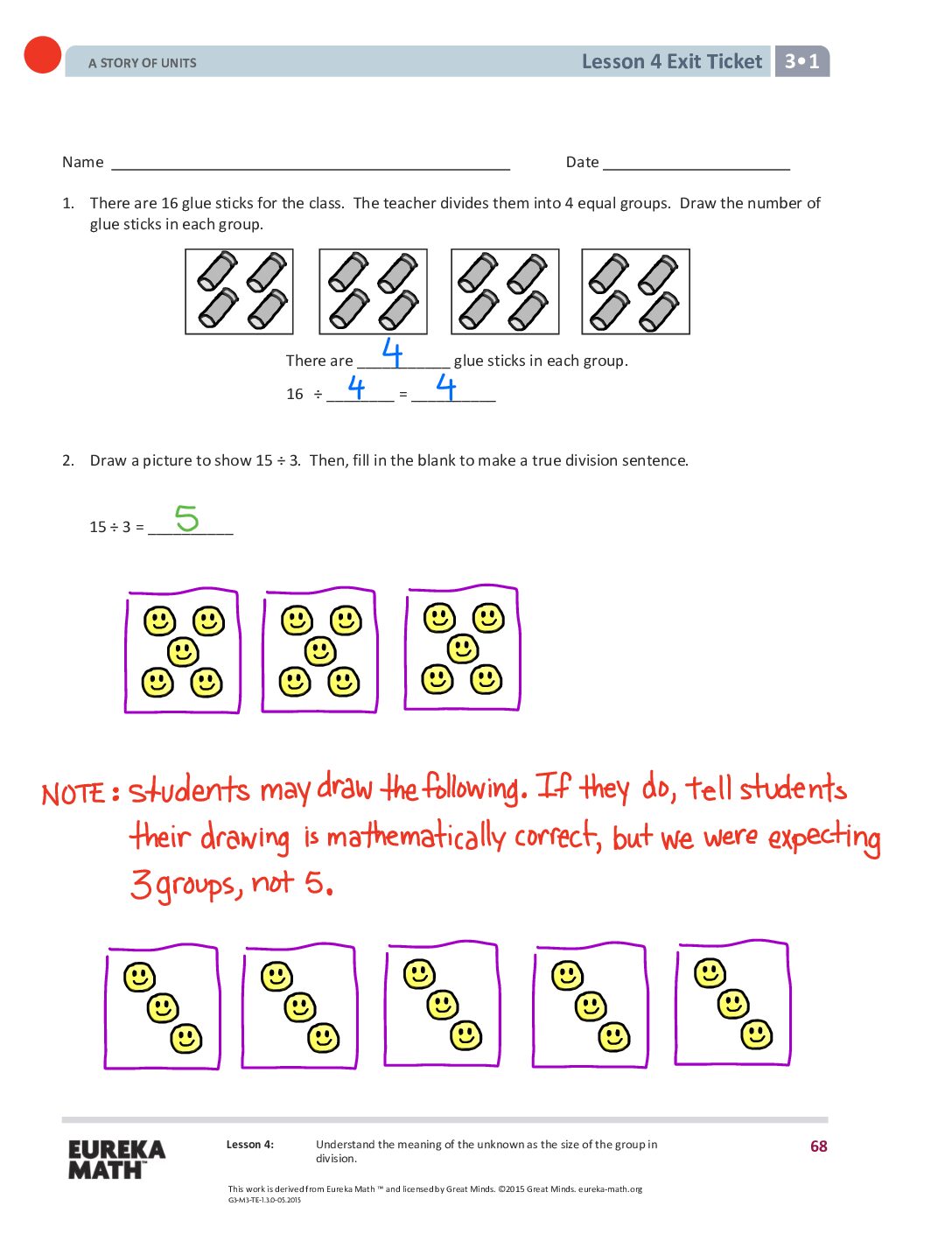 4 G3 M1 Exit Tickets Solutıons