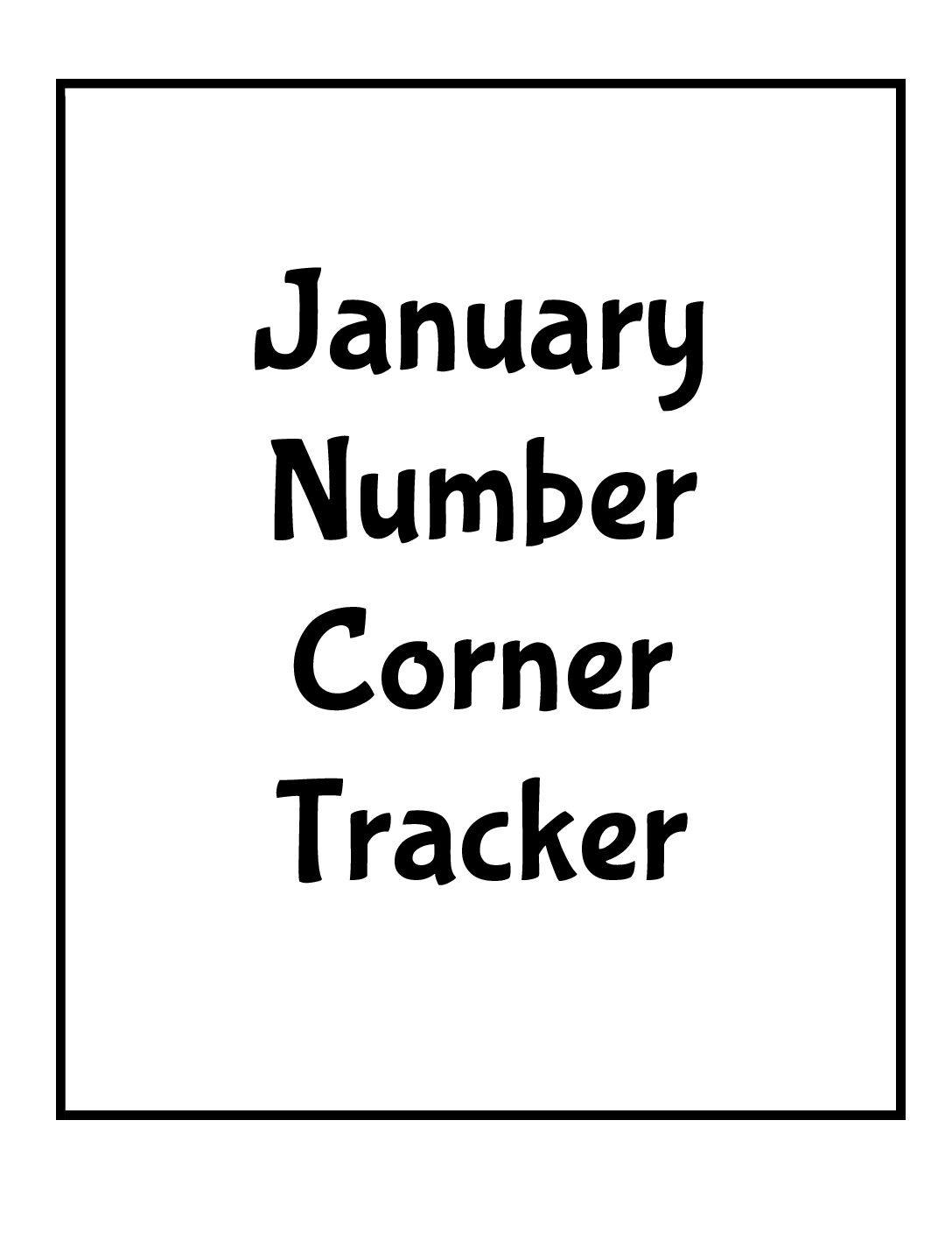 4- January Number Corner
