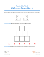 47 Q Hearts Difference Pyramids 1-Puzzles