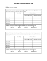 6D Assessment Correction Reflection