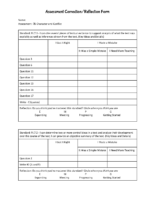 7B Assessment Correction Reflection