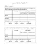 7C Assessment Correction Reflection