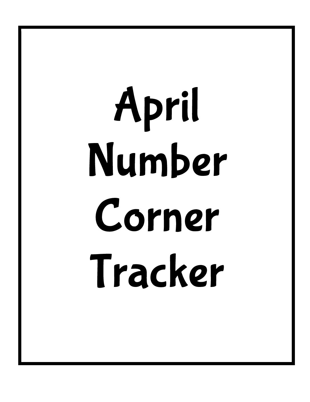8- April Number Corner