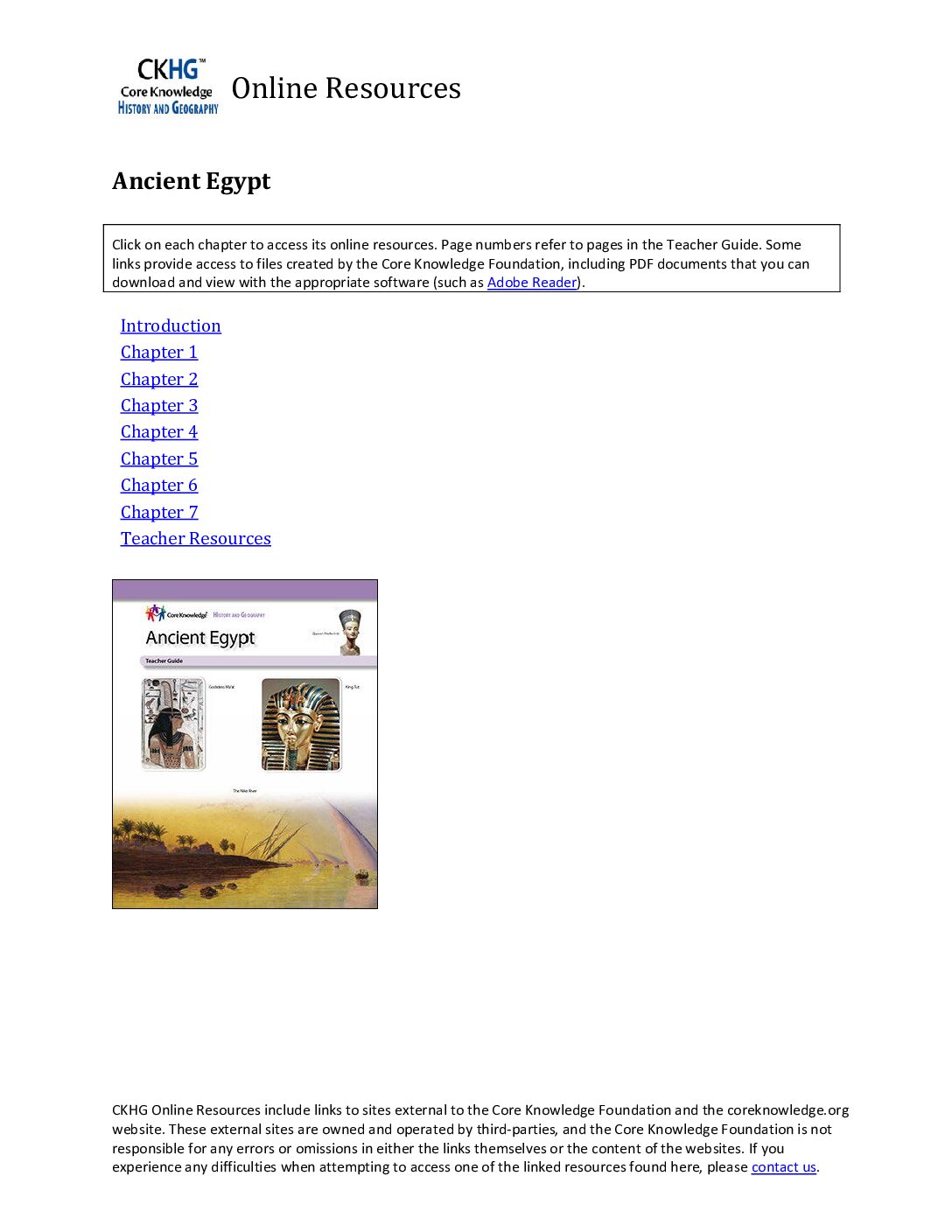 Ancient Egypt Online Resources