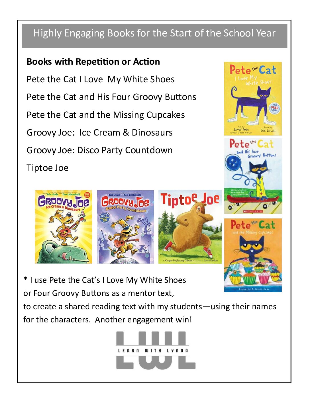 Book List For Start Of School Year