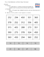 Center Five İn A Row Multiplication 3 5 Stage 3 Two Digit Factors Five İn A Row Multiplication And Division Stage 3 Gameboard