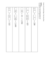 Center Number Puzzles Multiplication And Division 4 5 Stage 1 Two Digit Factors Number Puzzles Mult Stage 1 Recording Sheet