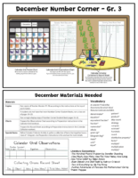 December Number Corner Cheat Sheet- 3Rd Grade