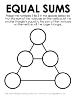 Equal Sums Puzzle-Puzzles