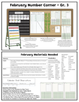 February Number Corner Cheat Sheet- 3Rd Grade