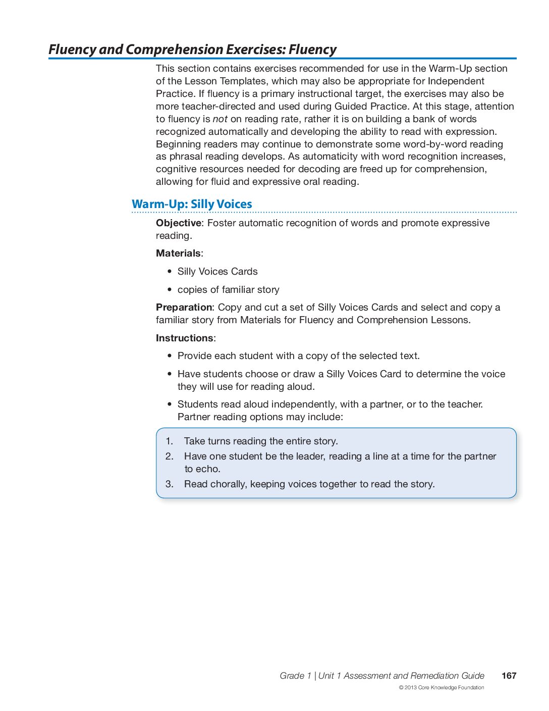 Fluency Texts From Unit 1
