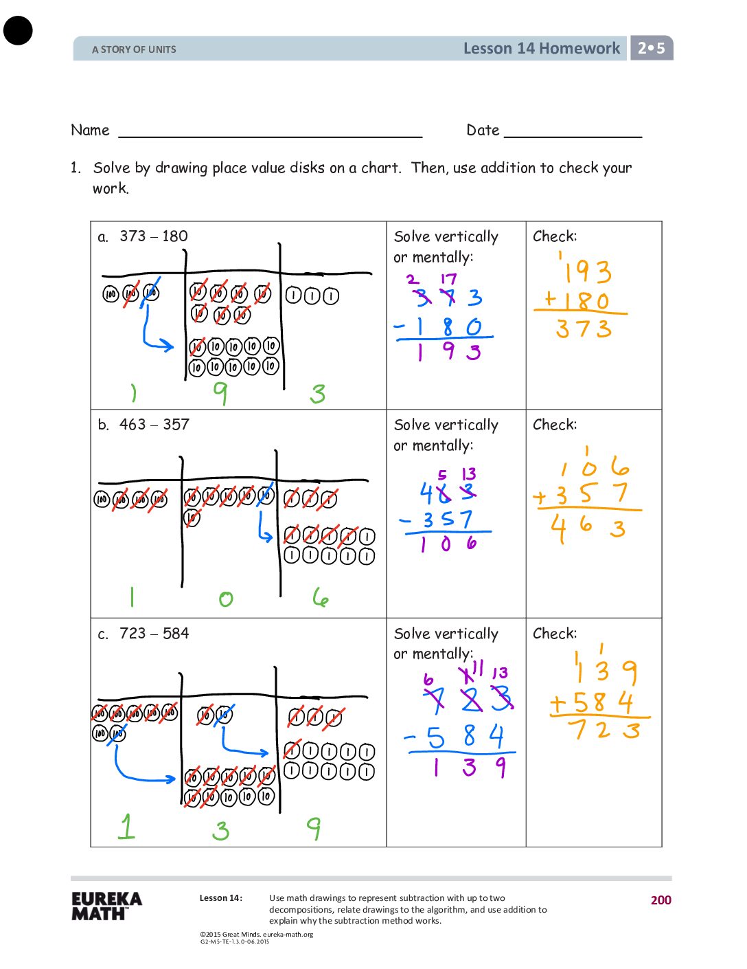 G2 M5 Homework Solutıons Lesson 14