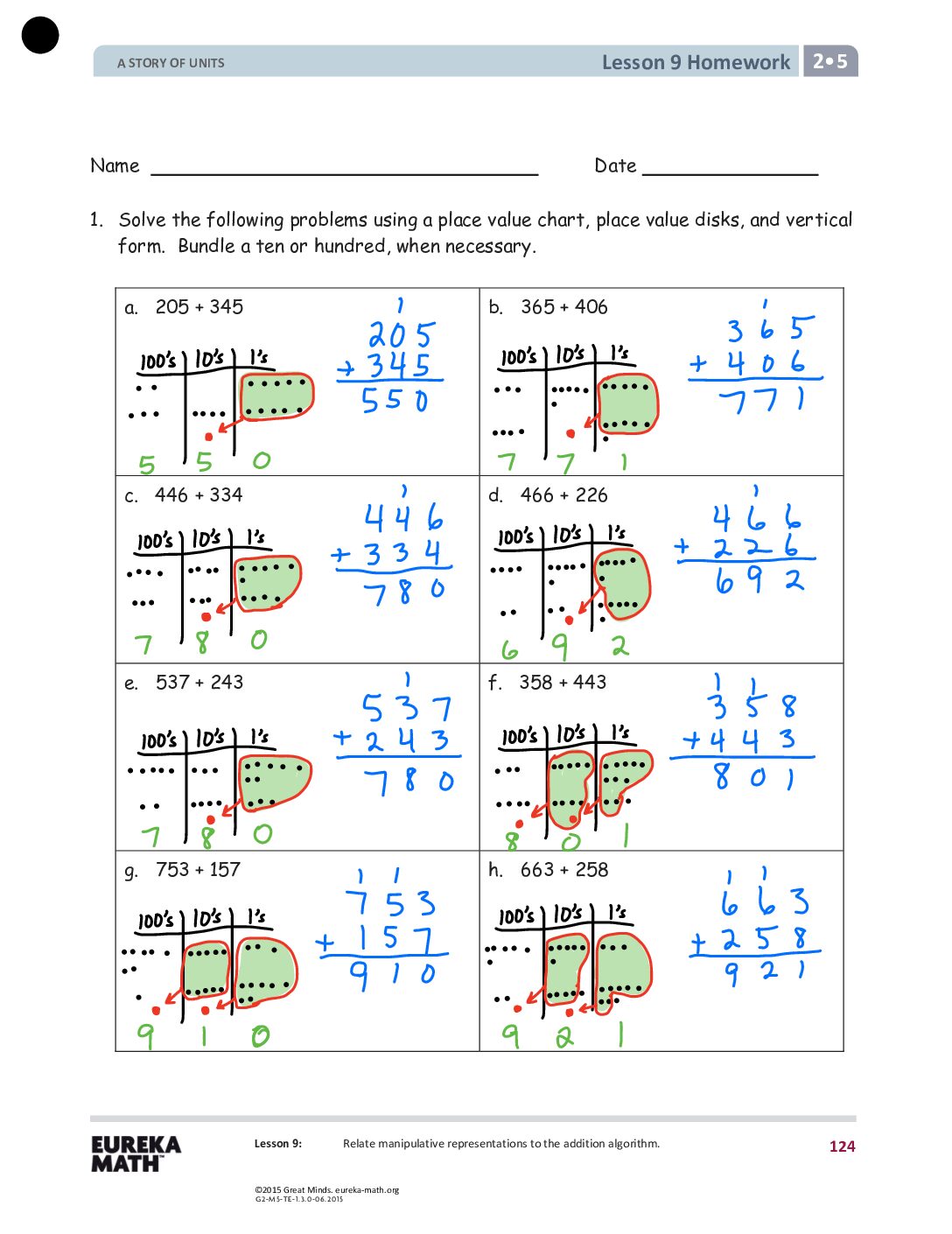 G2 M5 Homework Solutıons Lesson 9