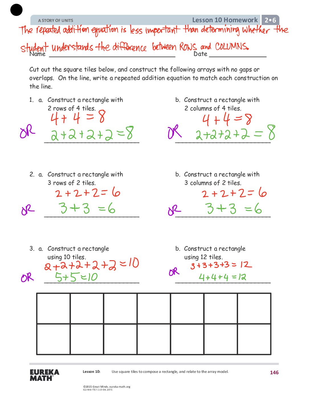 G2 M6 Homework Solutıons Lesson 10