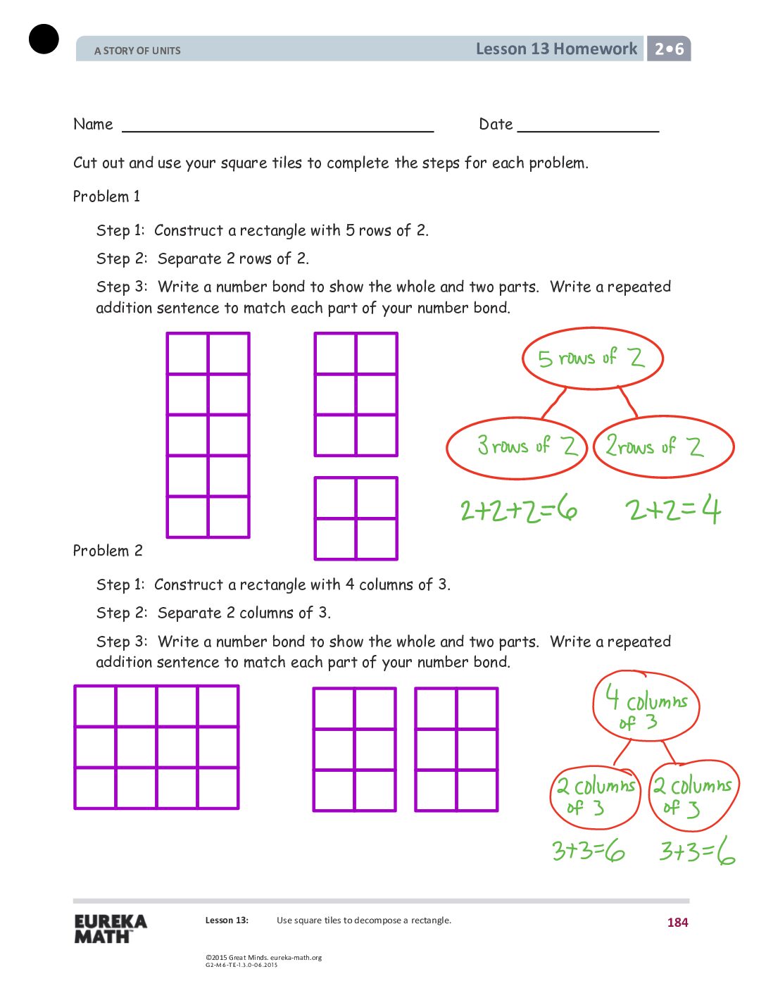 G2 M6 Homework Solutıons Lesson 13