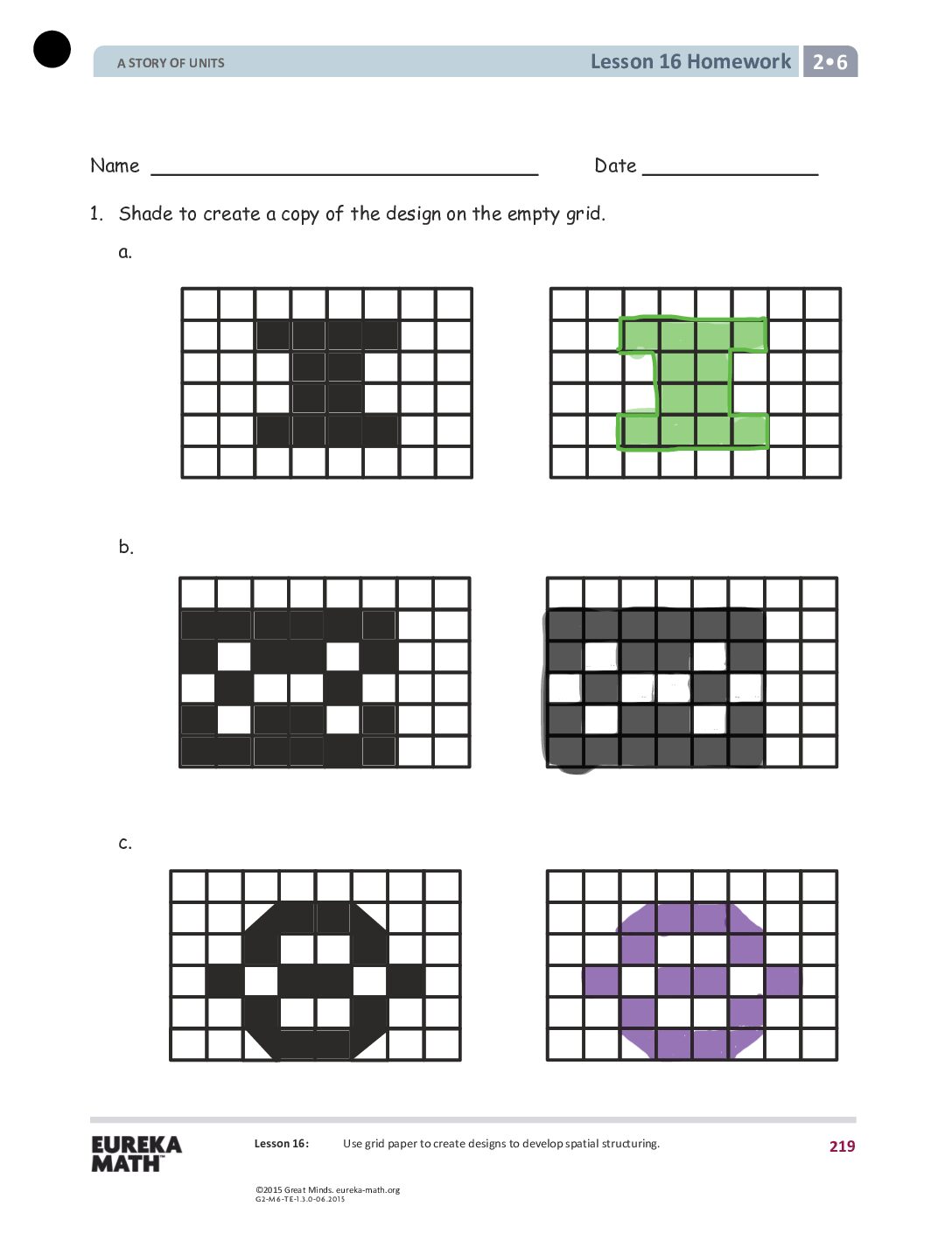 G2 M6 Homework Solutıons Lesson 16