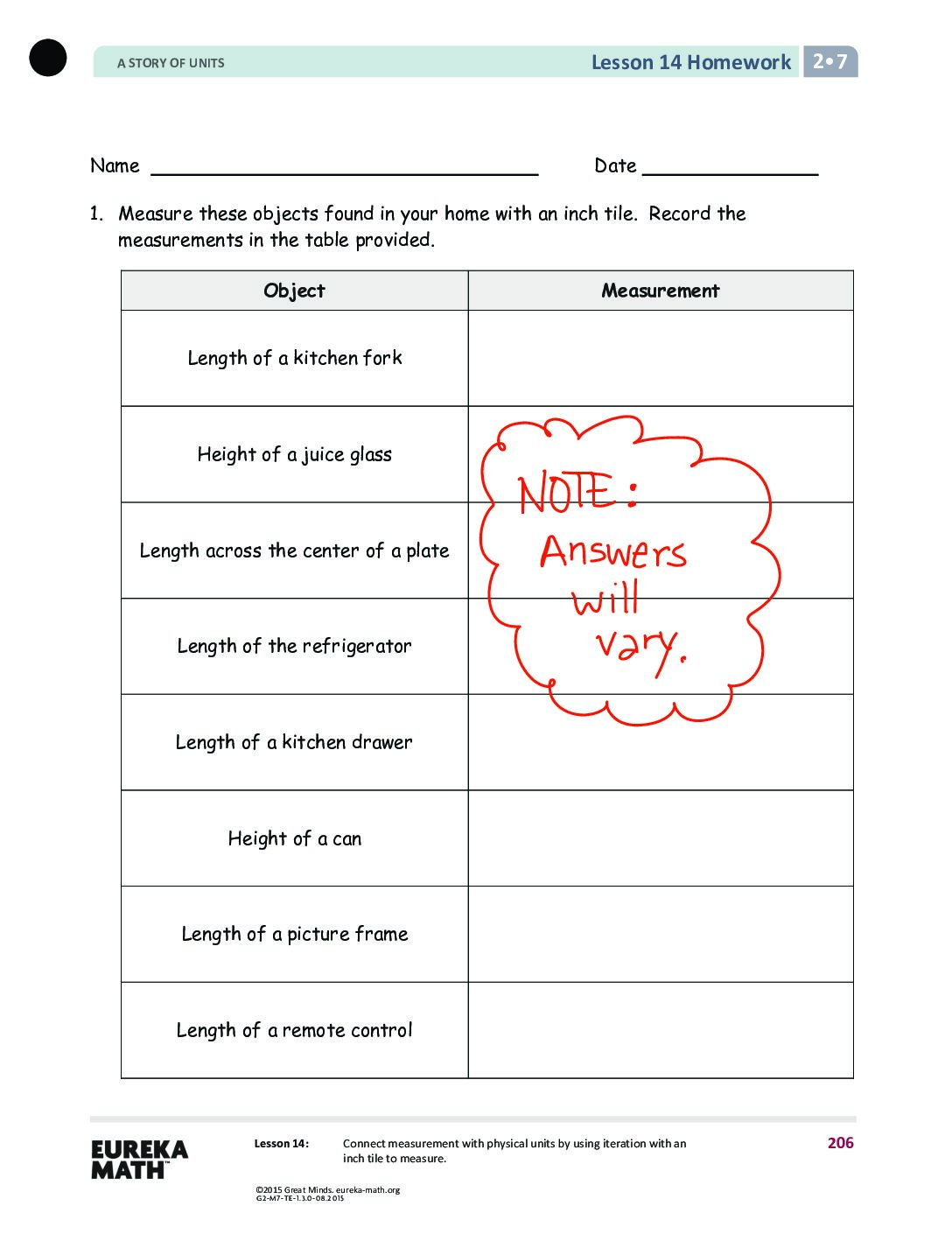 G2 M7 Homework Solutıons Lesson 14