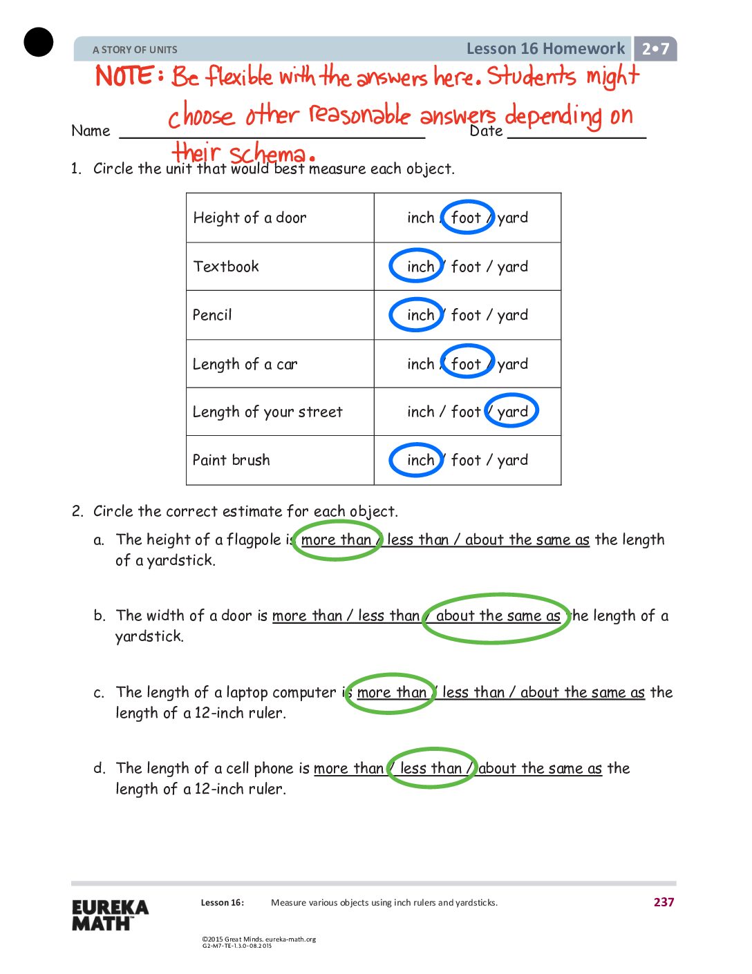 G2 M7 Homework Solutıons Lesson 16