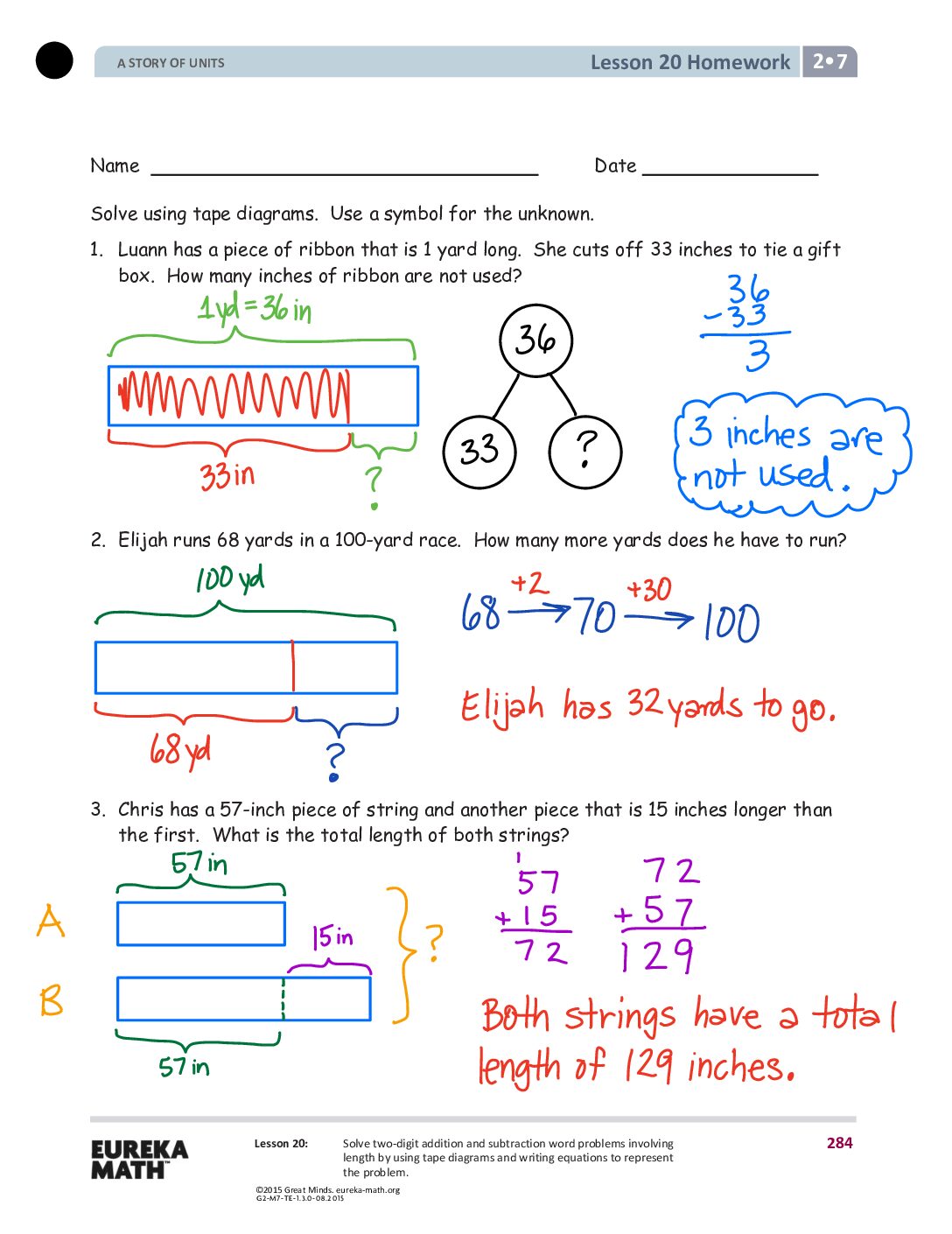 G2 M7 Homework Solutıons Lesson 20