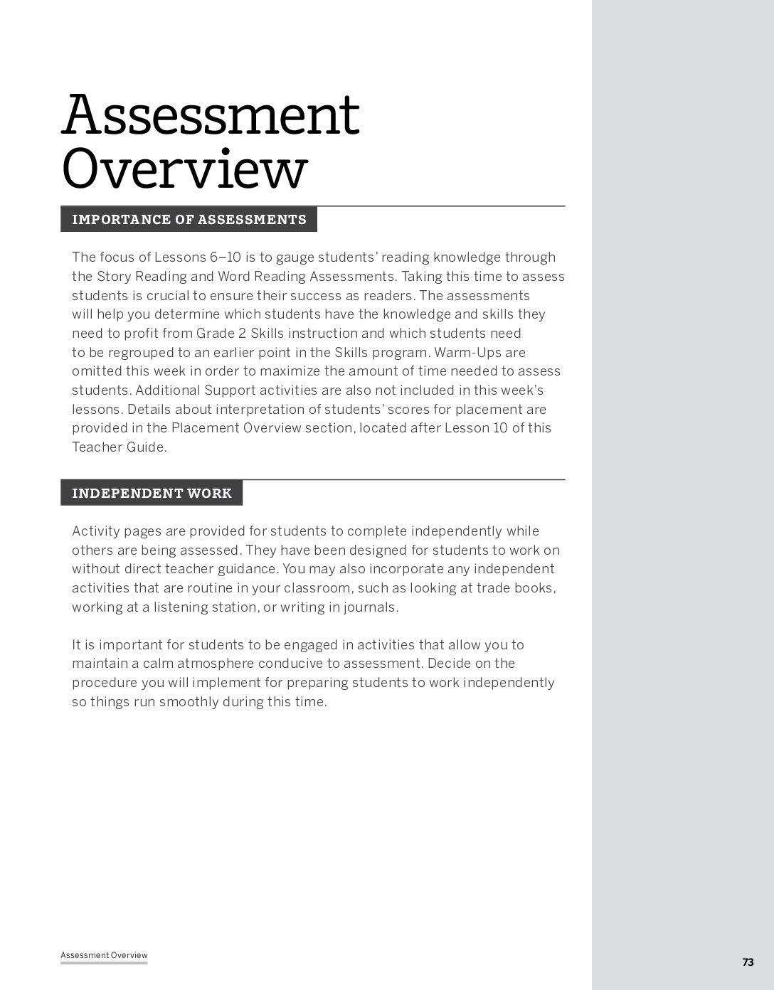 G2 U1 Assessment Flowchart & Directions [2Nd Ed.]