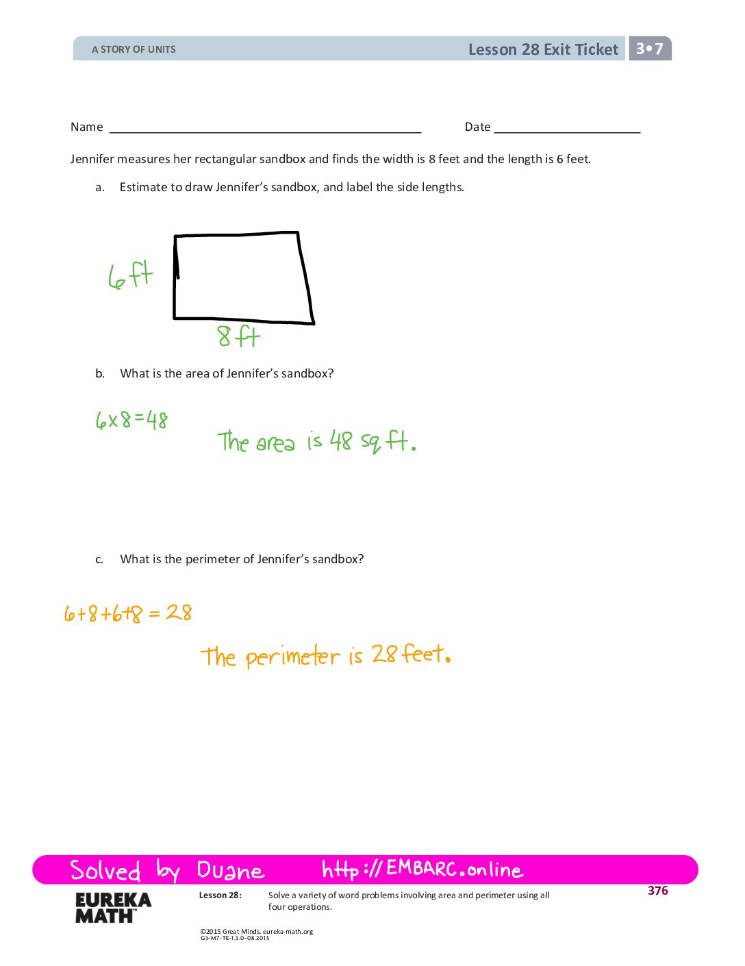 G3 M7 Exitticket Lesson 28