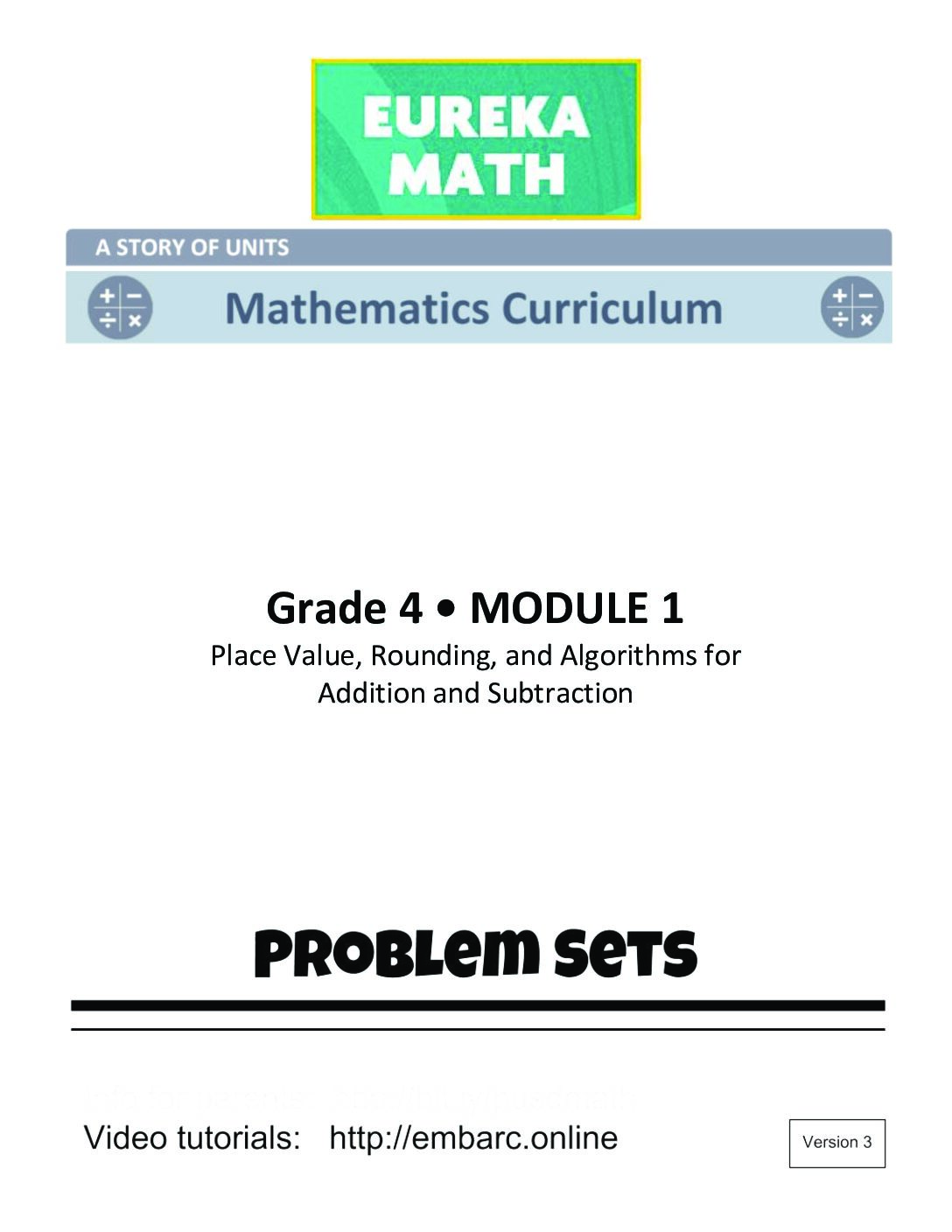G4 M1 Student Problem Sets