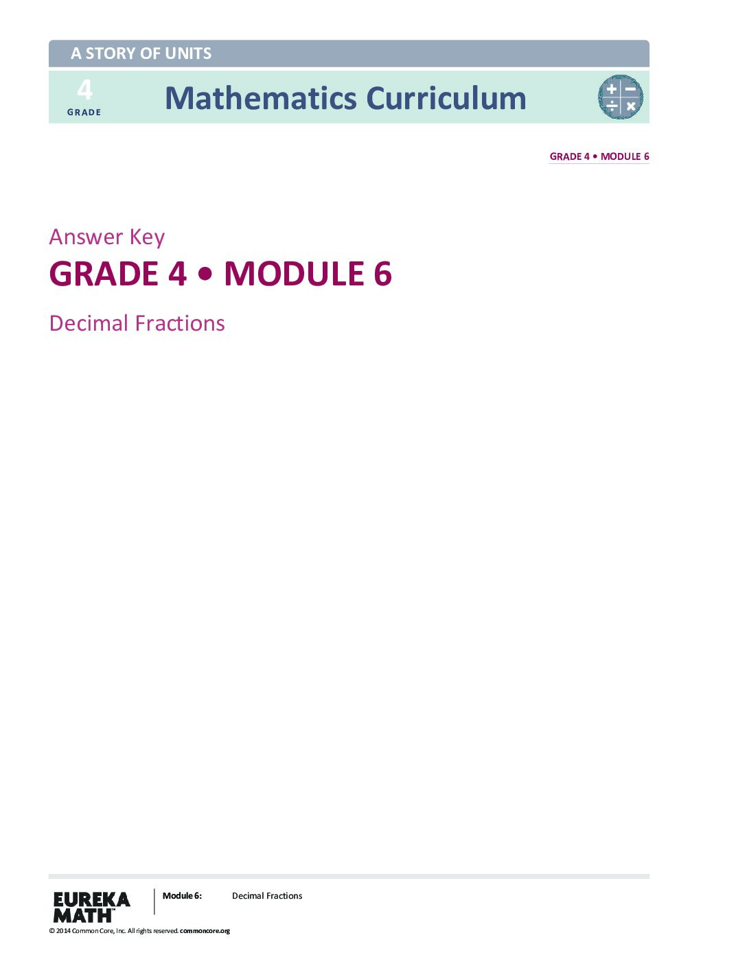 G4 M6 Answer Key