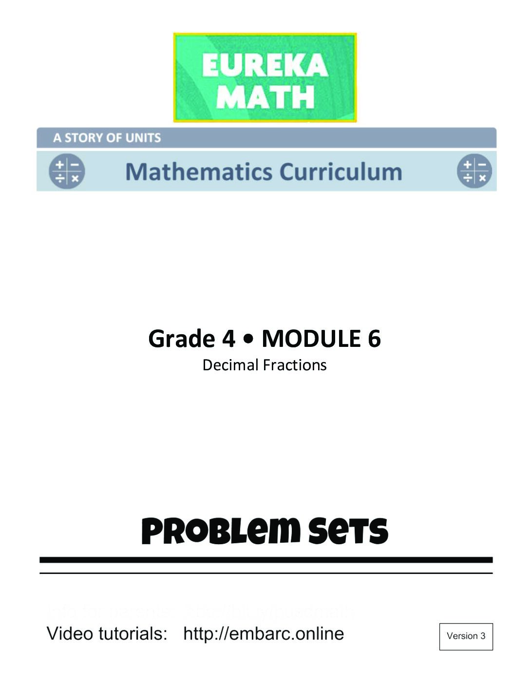 G4 M6 Student Problem Sets