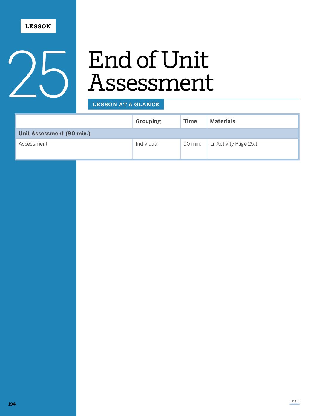 G4 U2 End Of Unit Assessment Directions And Student Pages