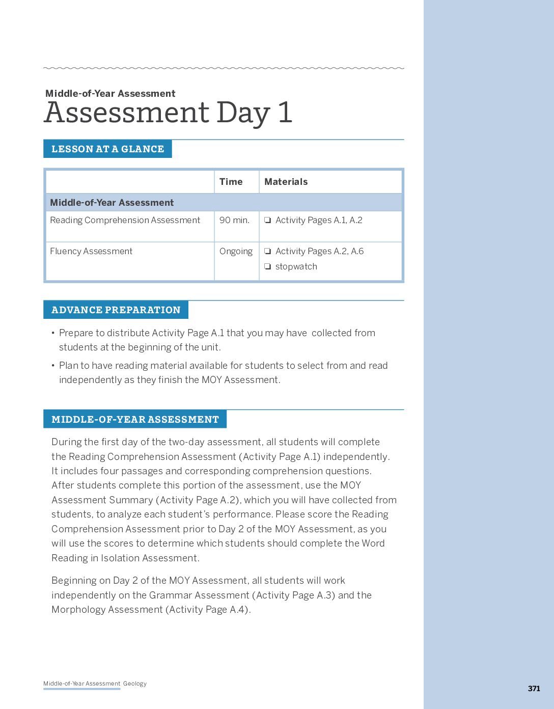 G4 U5 Mid Year Assessment Directions & Student Pages