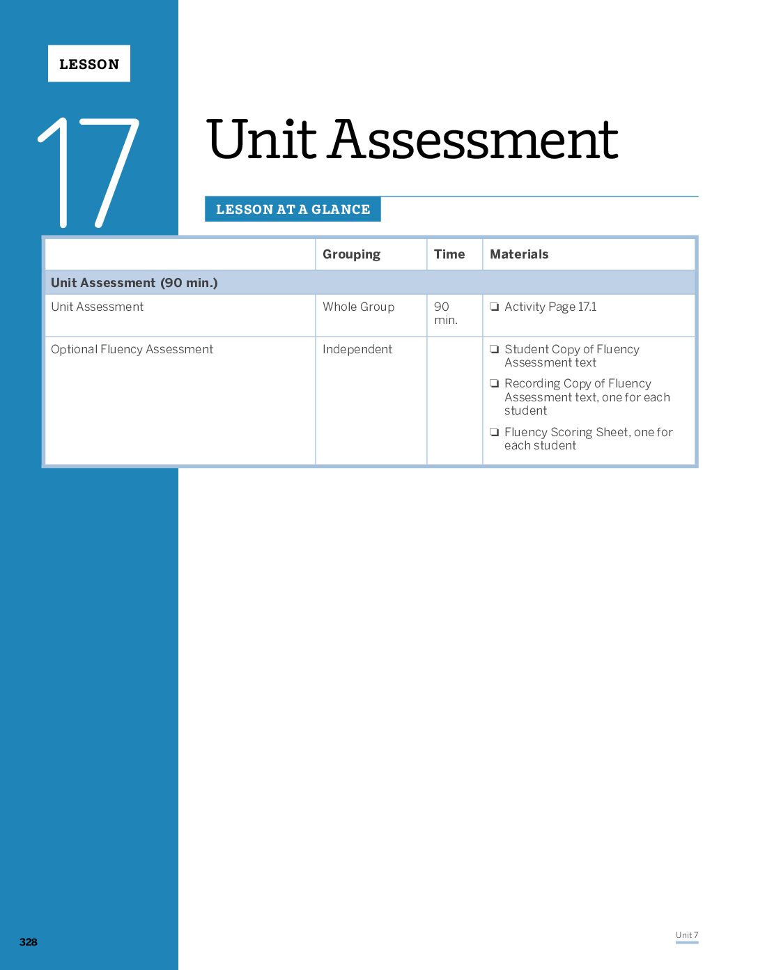 G4 U7 Assessment Directions And Student Pages