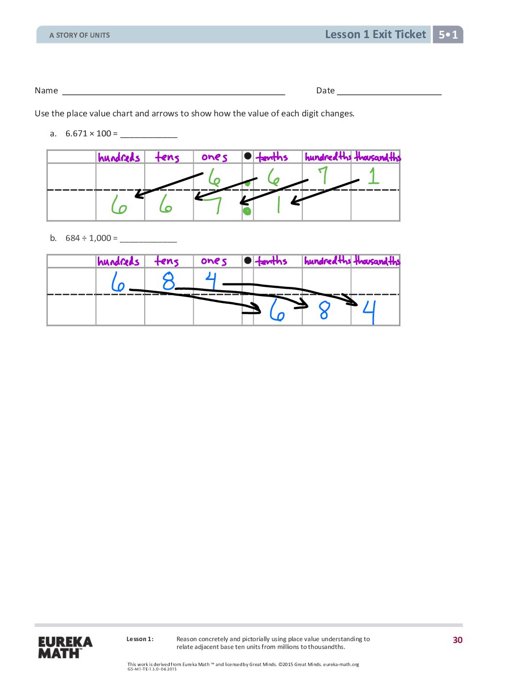 G5 M1 Exit Tickets Solutıons