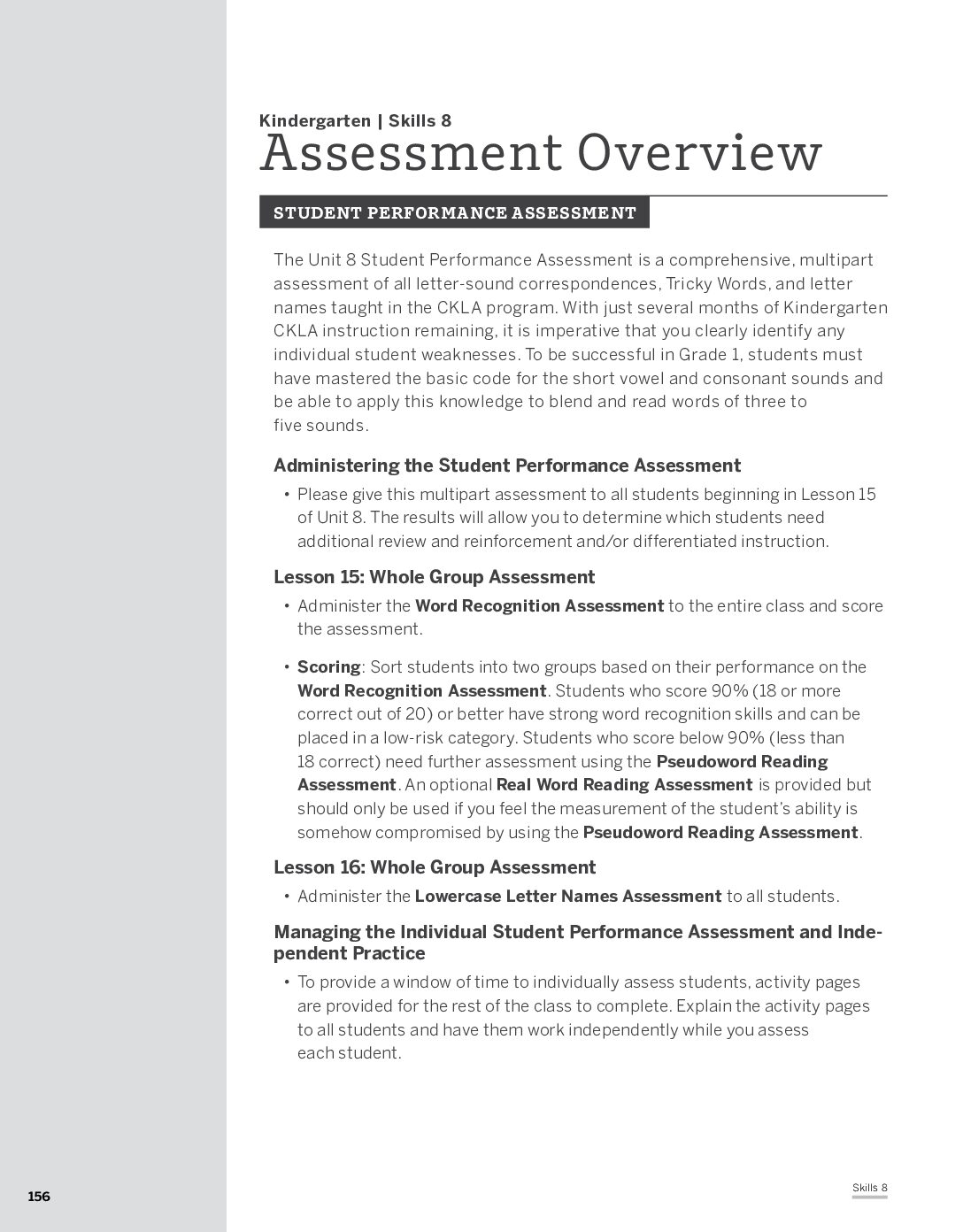 Gk U8 Assessment Directions & Student Pages