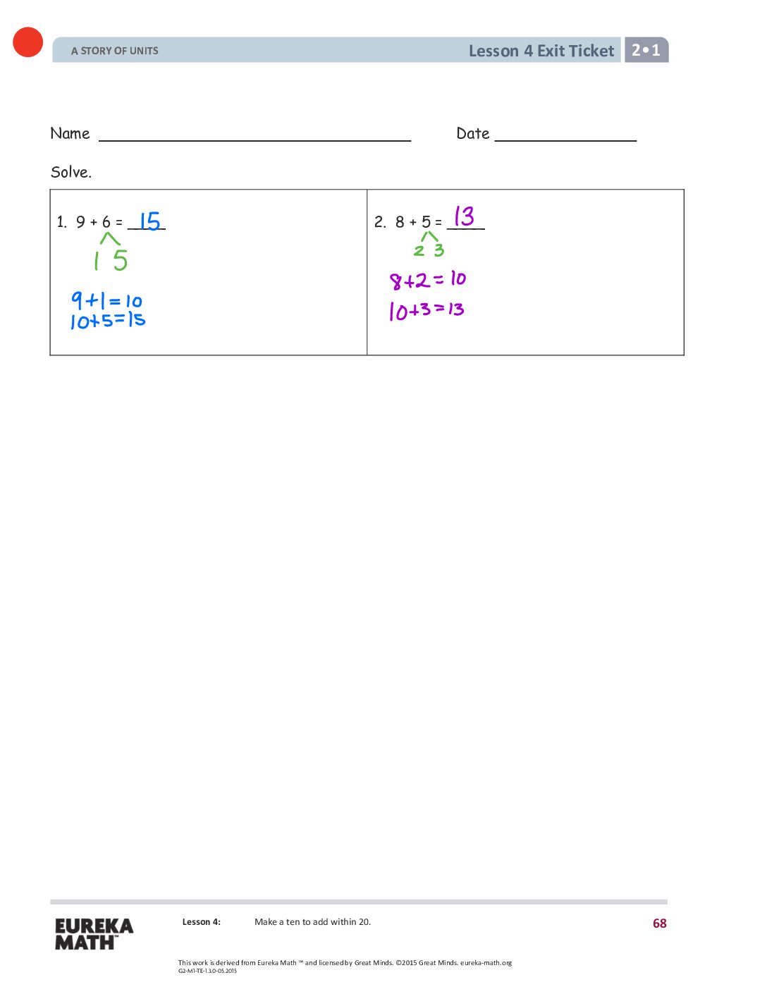 Gr2 M1 Exitticket Lesson 04