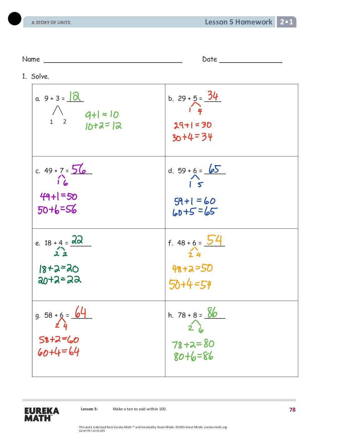 Gr2 M1 Homework Solutıons Lesson 5