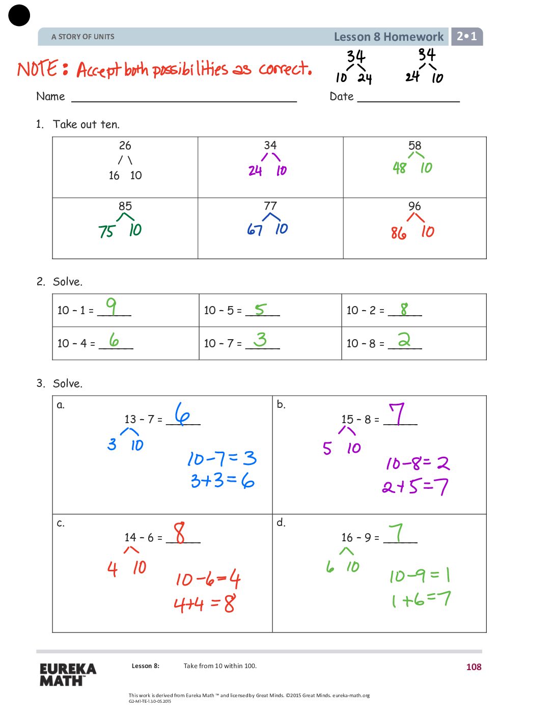 Gr2 M1 Homework Solutıons Lesson 8