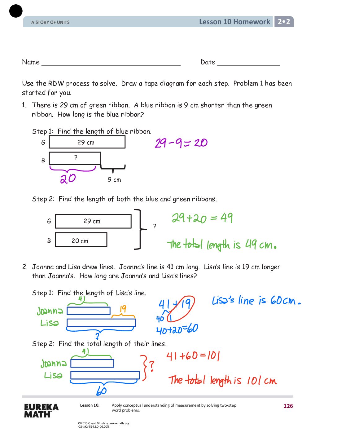 Gr2 M2 Homework Solutıons Lesson 10
