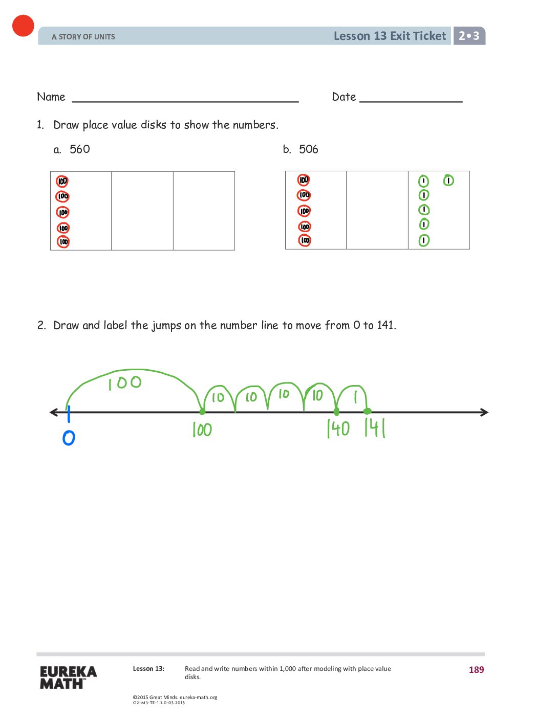 Gr2 M3 Exitticket Lesson 13