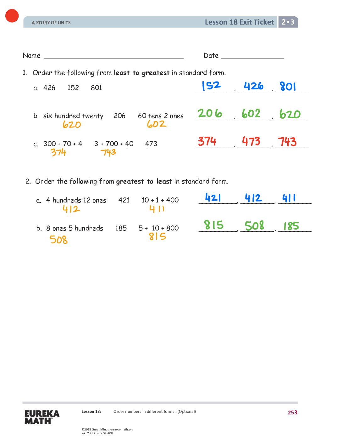 Gr2 M3 Exitticket Lesson 18