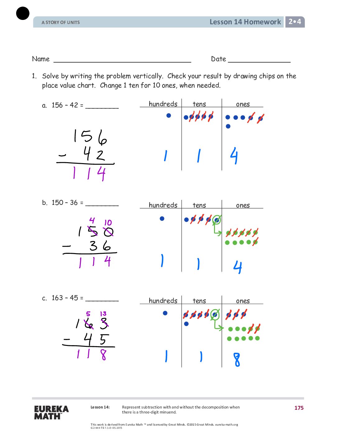 Gr2 M4 Homework Solutıons Lesson 14