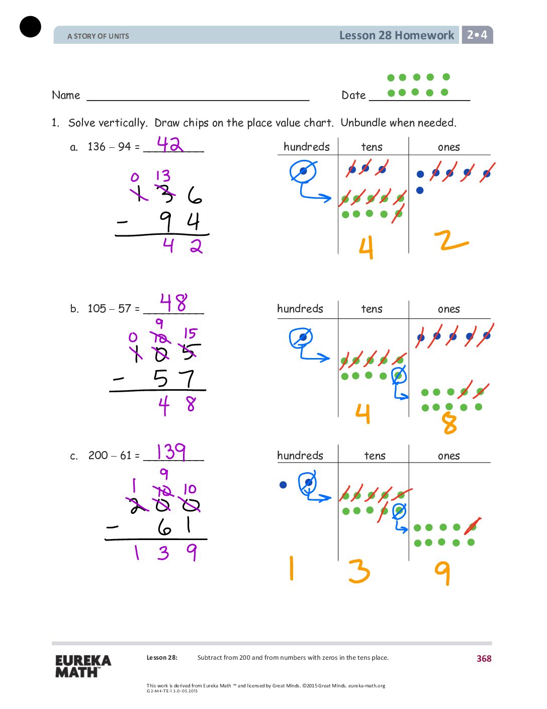 Gr2 M4 Homework Solutıons Lesson 28